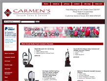 Tablet Screenshot of carmensvacuum.com